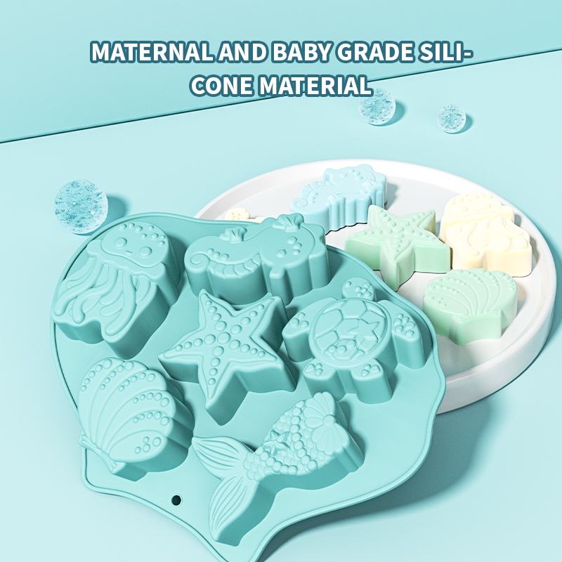 Kitchen Baking Utensils - Moule en silicone Ocean Fondant, coquillage,